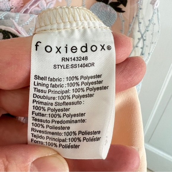 Anthropologie Foxiedox Floral Appliqué Fit and Flare Mini Dress - Picture 16 of 16